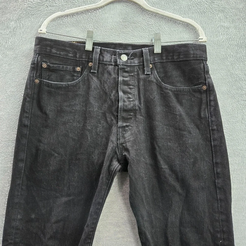 Levi's‎ Men Jeans 3xx29 Black 501 Cotton Elastane Button Fly Original Fit